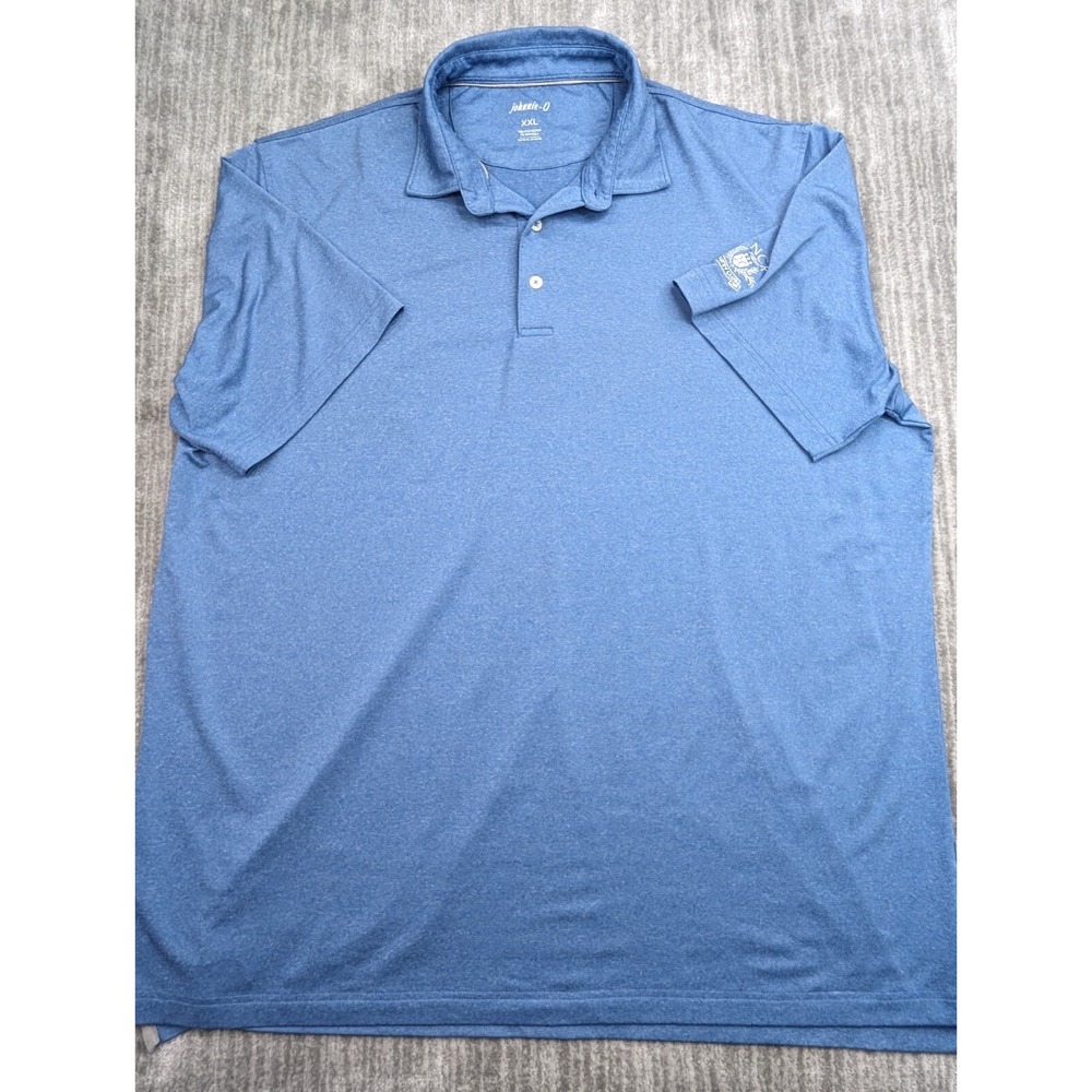 Johnnie O Shirt Mens 2XL Blue Performance Golf Casual XXL Stretch Polo Wicking